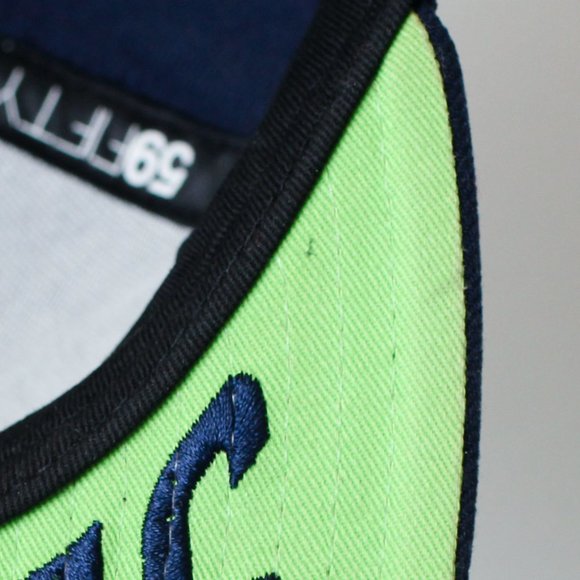 Seattle Seahawks Hat Mens 7 1/8 Blue Fitted NFL 59FIFTY - Picture 5 of 8